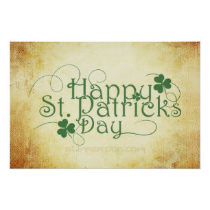 Poster SlipperyJoe's Happy St. Patrick's Day holiday Iris