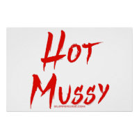 SlipperyJoe's hot mussy audacieux texte rouge vif 