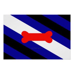 Poster SlipperyJoe's Puppy Play Pride drapeau fétiche LGB