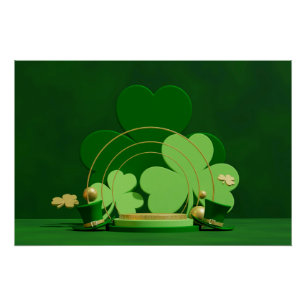 Poster SlipperyJoe's Saint Patrick's Day trèfle à trois f