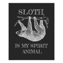 Sloth Est Mon Esprit Animal Drôle Citation