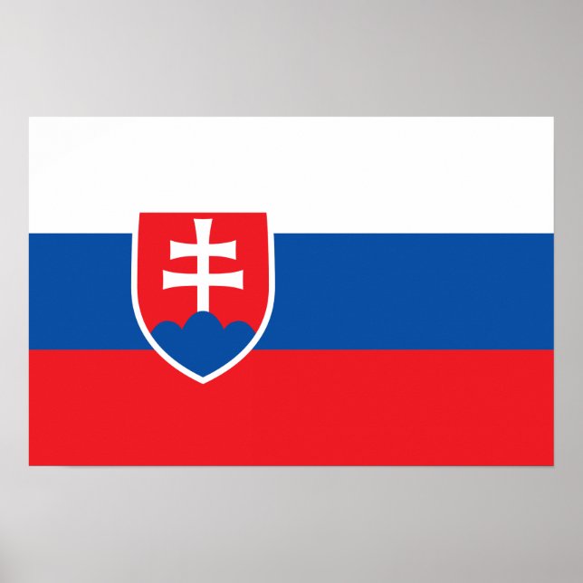 Poster Slovakia – Slovak Flag (Devant)