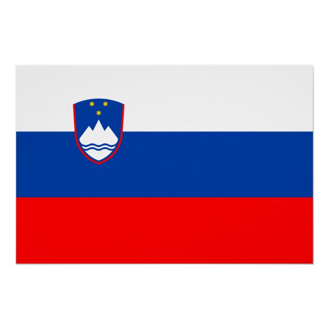 Poster Slovenia Flag (Devant)