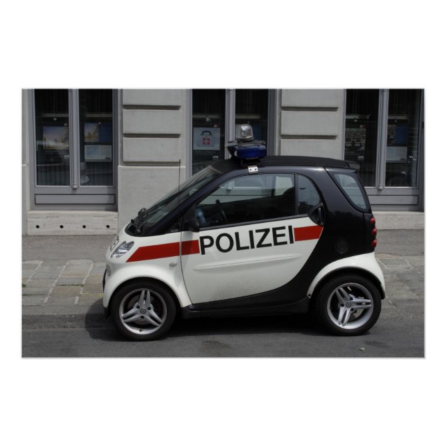 Poster Smart Polizei Auto (Devant)