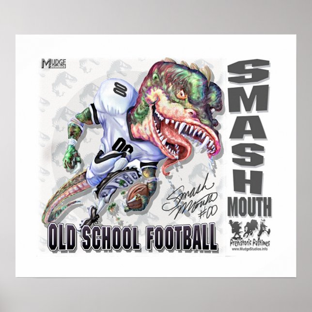 Poster Smash Mouth Dinosaur football (Devant)