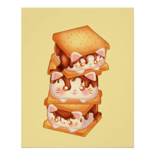 Poster S'more Chocolate Cats