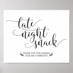 Poster Snacks de fin de nuit Symbole préféré