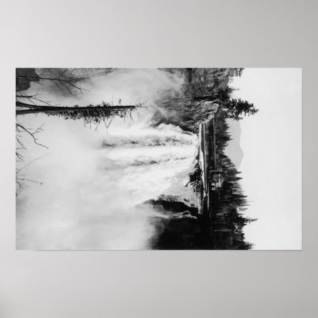 Poster Snoqualmie Falls and Lodge, Washington Photographi (Devant)