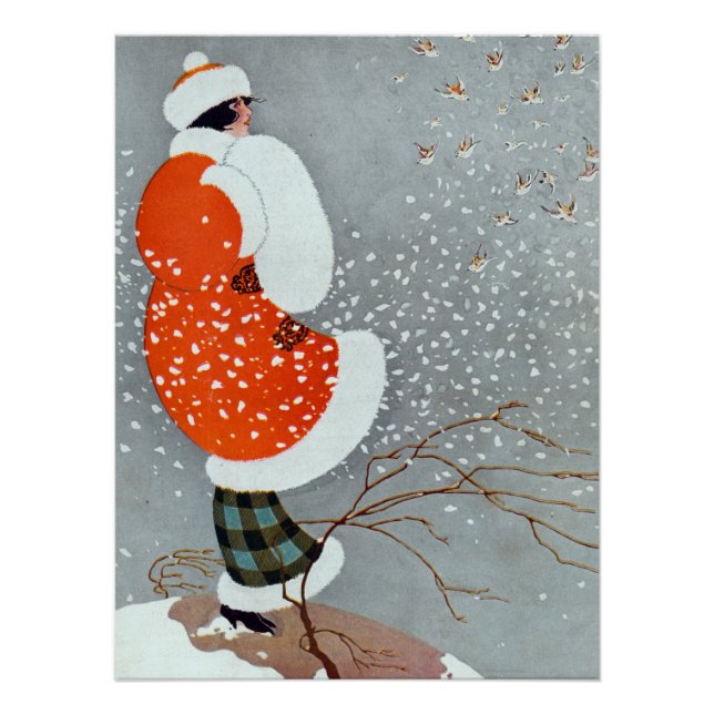 Poster Snow Buntings - Will Hammell (Devant)