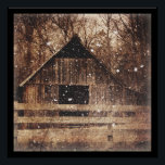 Poster Snow Country rural Old Barn<br><div class="desc">Rudimentaires Winter Country Rural Old Barn Accessoires and farmhouse home accents. Rustic old barn wedding favor ideas. Unique venin pour country life.</div>