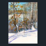 Poster Snow fell<br><div class="desc">watercolor - manual equipment.Artist by Zolotareva.</div>
