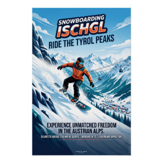 Poster Snowboard à Ischgl