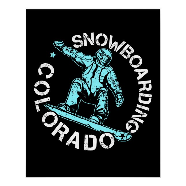 Poster Snowboard Colorado Snowboard Souvenir (Devant)