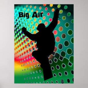 Poster Snowboard dans une tempête de neige cosmique