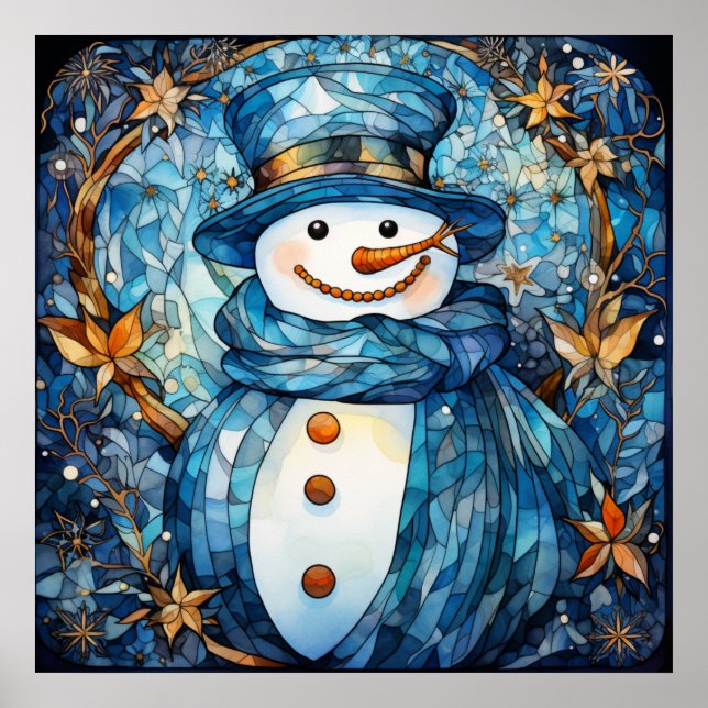 Poster Snowman en verre (Devant)