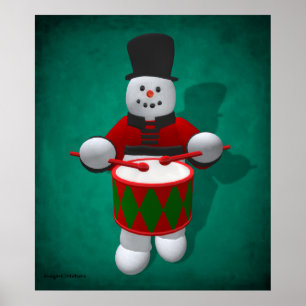 Poster Snowmen vintage : batteur