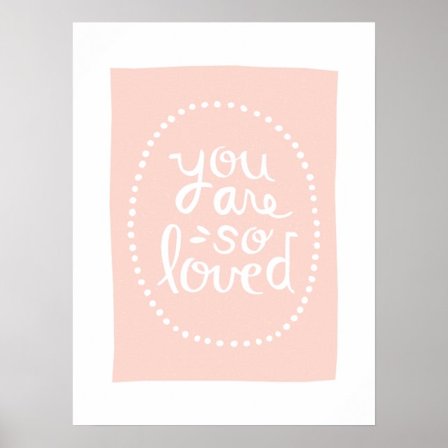 Poster So Loved Children's Art Print - Rose (Devant)