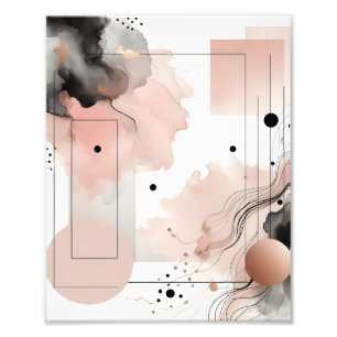 Poster sobre rose et noir