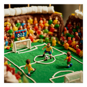 Poster Soccer Cake and candys Stadium