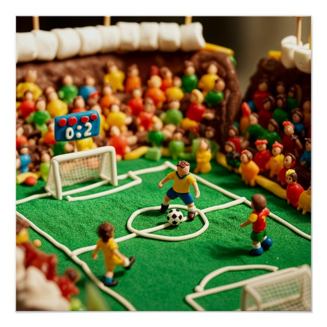 Poster Soccer Cake and candys Stadium (Devant)