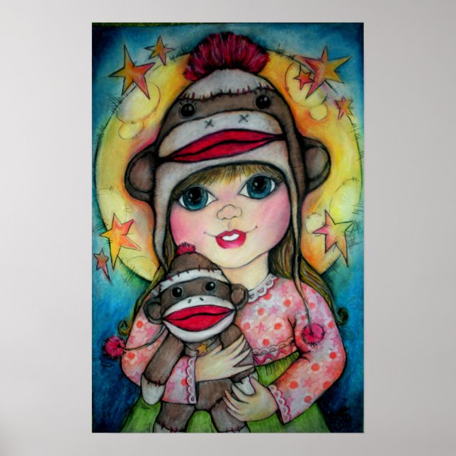 Poster Sock Monkey See, Monkey Do (Devant)