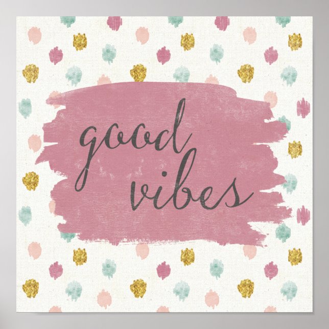 Poster Soft Deco IV | Good Vibes (Devant)