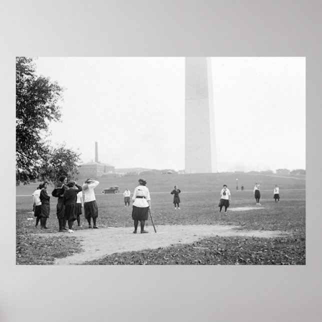 Poster Softball féminin, 1919 (Devant)