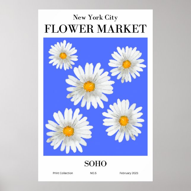 Poster SOHO du marché aux fleurs de New York (Devant)