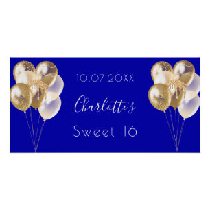 Poster Soirée 16 ballons d'or bleu royal