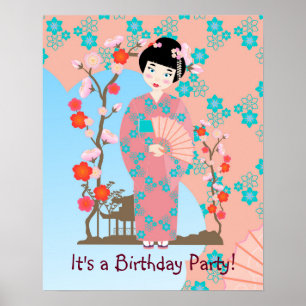 Poster Soirée de Geisha girl