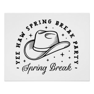 Poster Soirée de printemps cowboy casquette esthétique