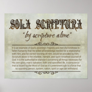 Poster "SOLA SCRIPTURA" 14x11 (Archival, Matte)