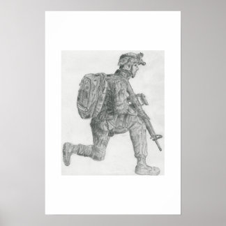 Poster Soldat américain au repos