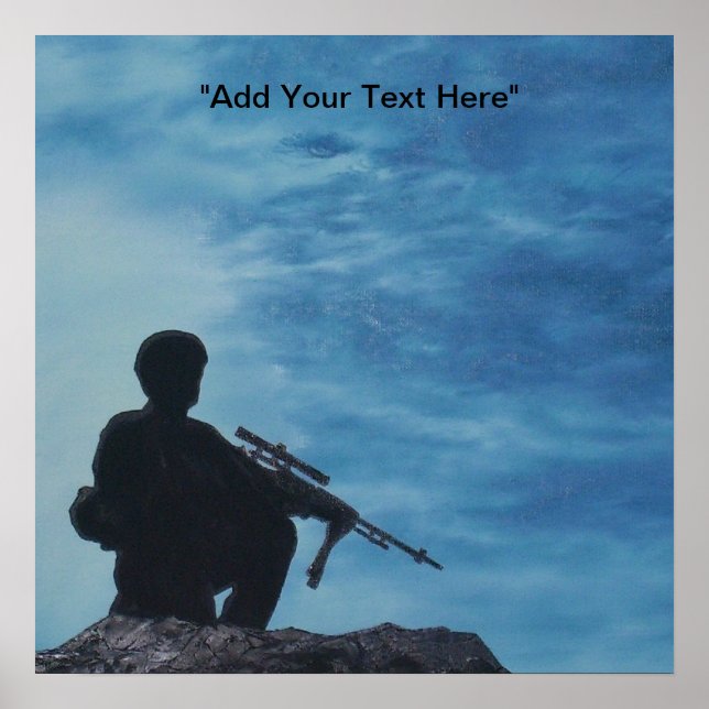 Poster Soldat Militaire Personnalisable (Devant)