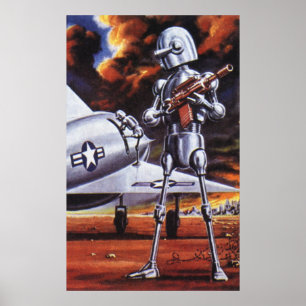 Poster Soldats de robots militaires de science-fiction vi