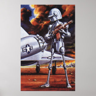 Poster Soldats de robots militaires de science-fiction vi