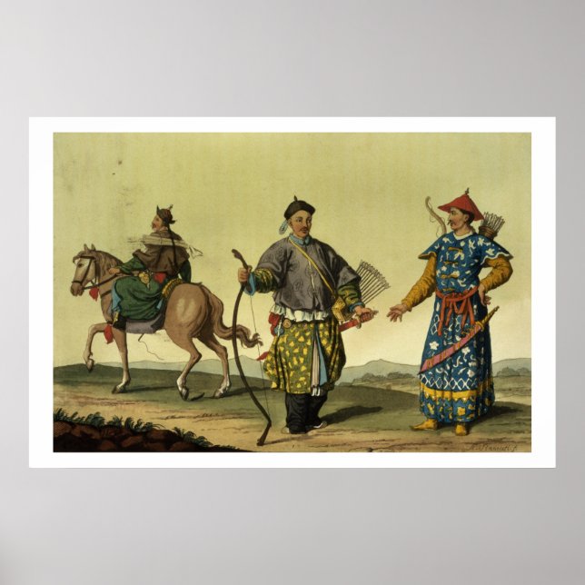 Poster Soldats des huit drapeaux mongols de la milice de  (Devant)