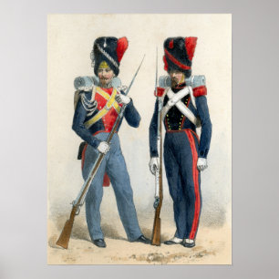Poster Soldats français du 19ème siècle