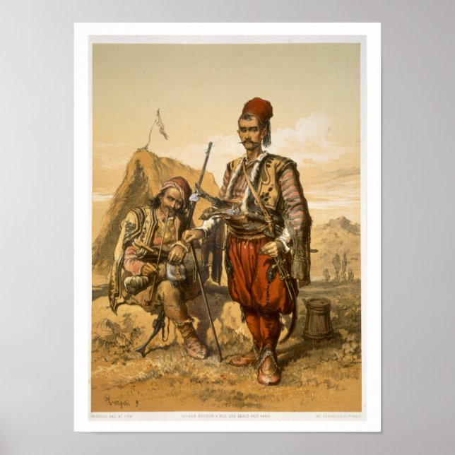 Poster Soldats turcs à pied dans l'armée ottomane, pub. p (Devant)