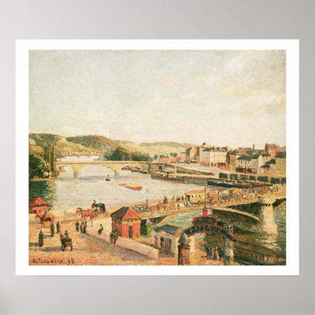 Poster Soleil à Rouen, 1896 (huile sur toile) (Devant)