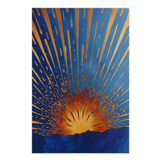 Poster Soleil Abstrait (Devant)