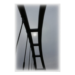 Poster Soleil blanc sur le pont