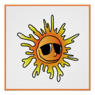POSTER SOLEIL D'ÉTÉ FRAIS