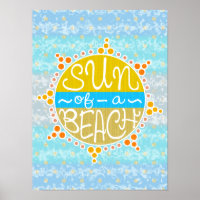 Soleil d'une plage Amusante Cute Pun Été Balnéaire