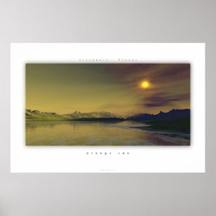 Poster soleil orange