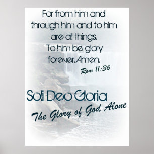 Poster Soli Deo Gloria/ La gloire de Dieu seul
