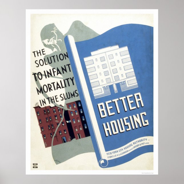 Poster Solution de mortalité infantile 1936 WPA (Devant)