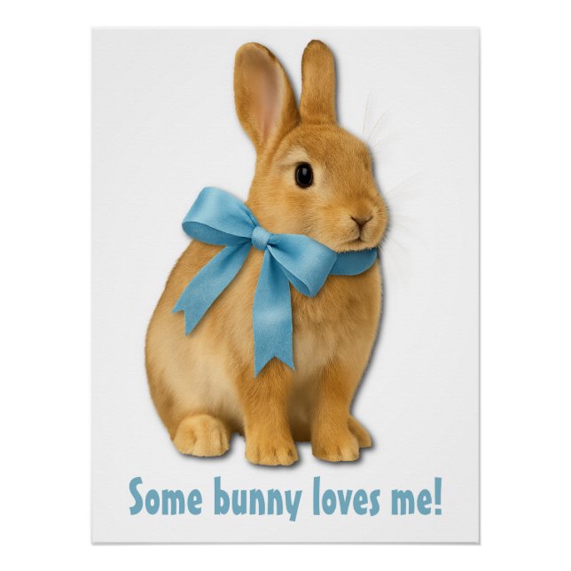 Poster Some bunny loves me! (Devant)