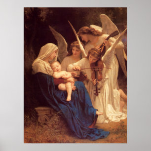 Poster Song of the Angels by Bouguereau