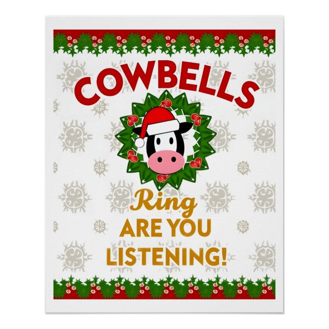 Poster Sonnailles de vache sonnez, écoutez-vous Noël Drôl (Devant)